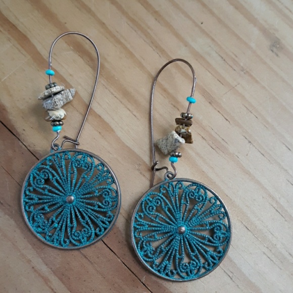 Boho Circle Earrings - Picture 2 of 6
